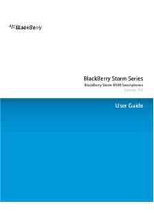 Blackberry Storm 9530 manual. Tablet Instructions.